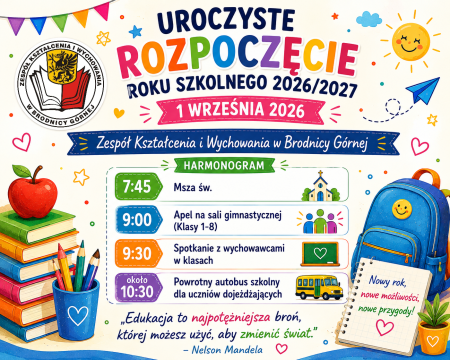 Rozpoczęcie Roku Szkolnego 2026/2027